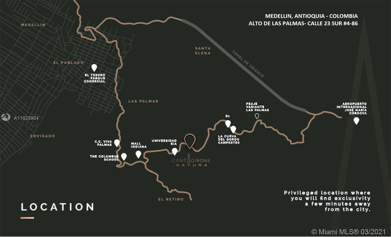 SUR # 4-85, CASA # 50 CALLE 23, ALTO DE LAS PALMAS, ANTIOQUIA, , CO COLOMBIA