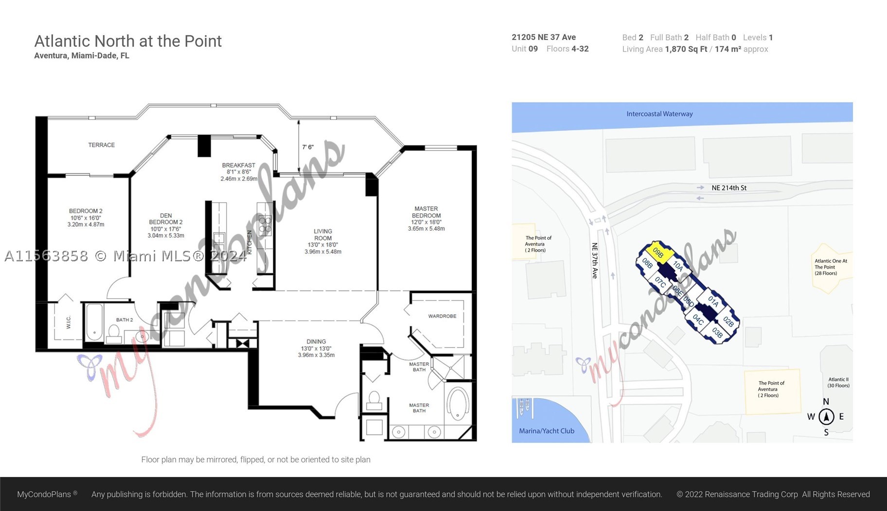 21205 Yacht Club Dr #PH09, Aventura FL 33180