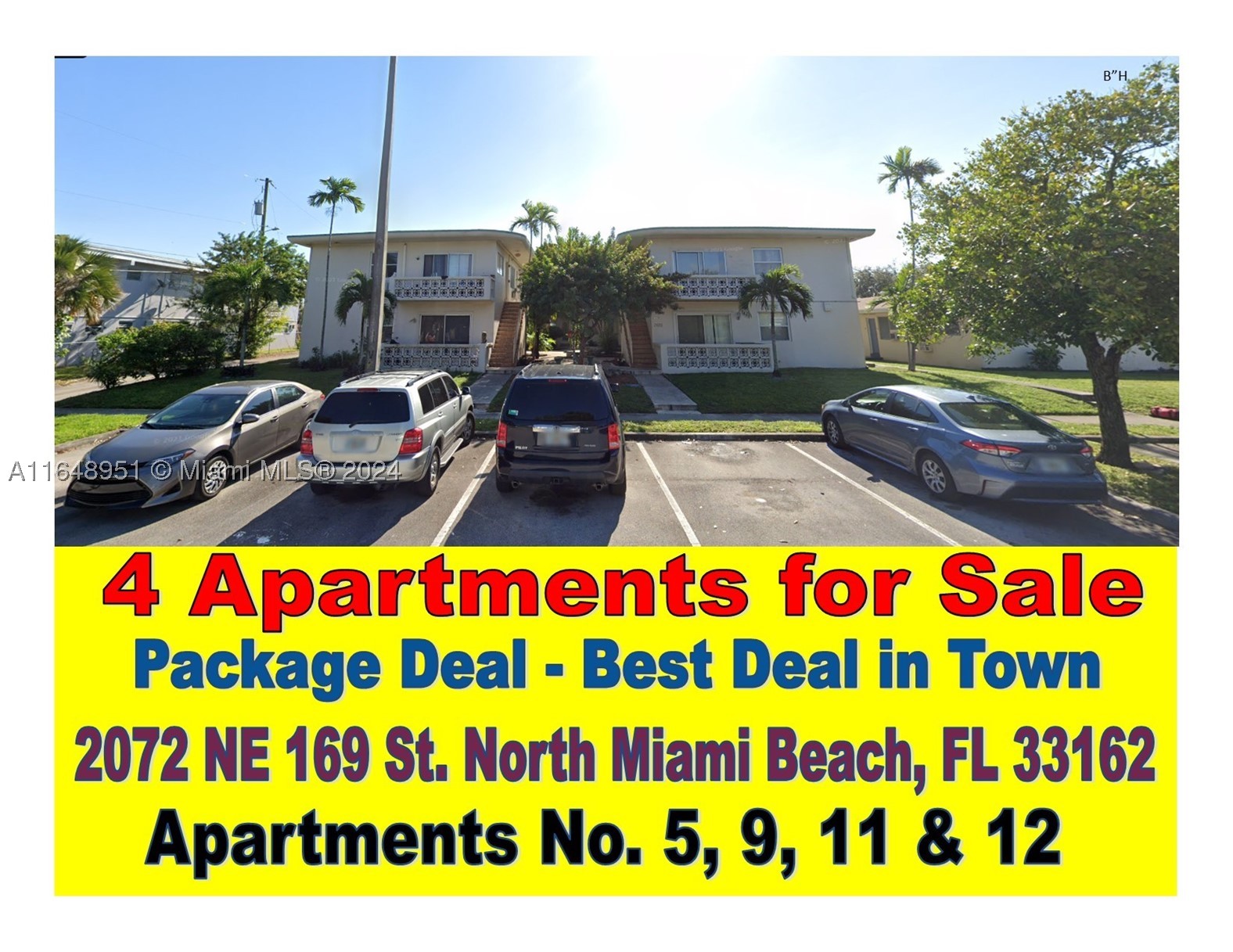 2072 NE 169th St #9, 11, 12 & 5, North Miami Beach FL 33162