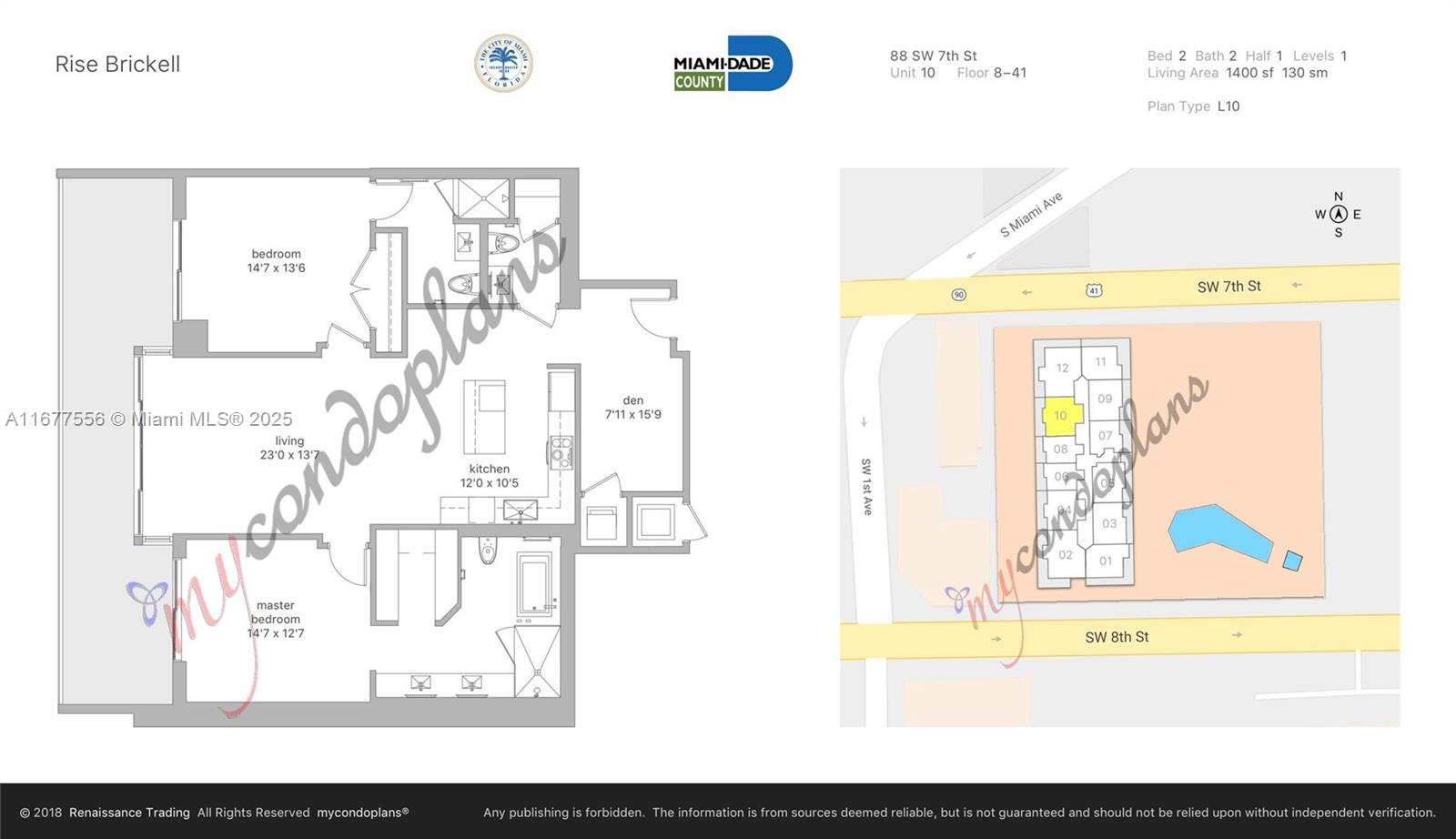 88 SW 7th St #1710, Miami FL 33130
