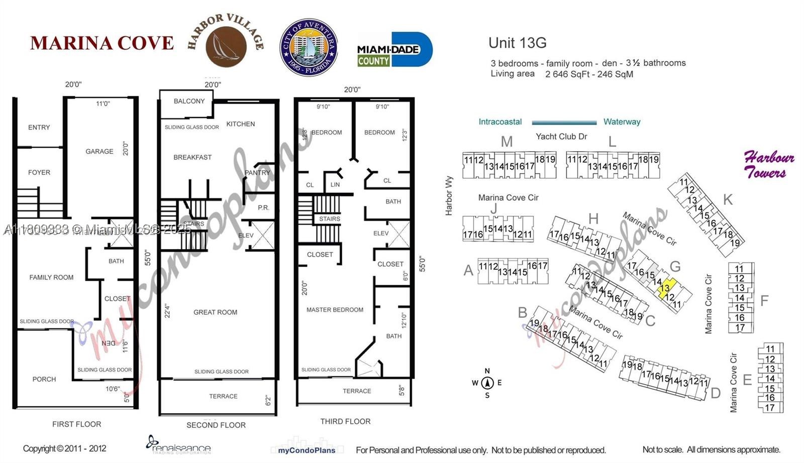 21388 Marina Cove Cir #13-G, Aventura FL 33180