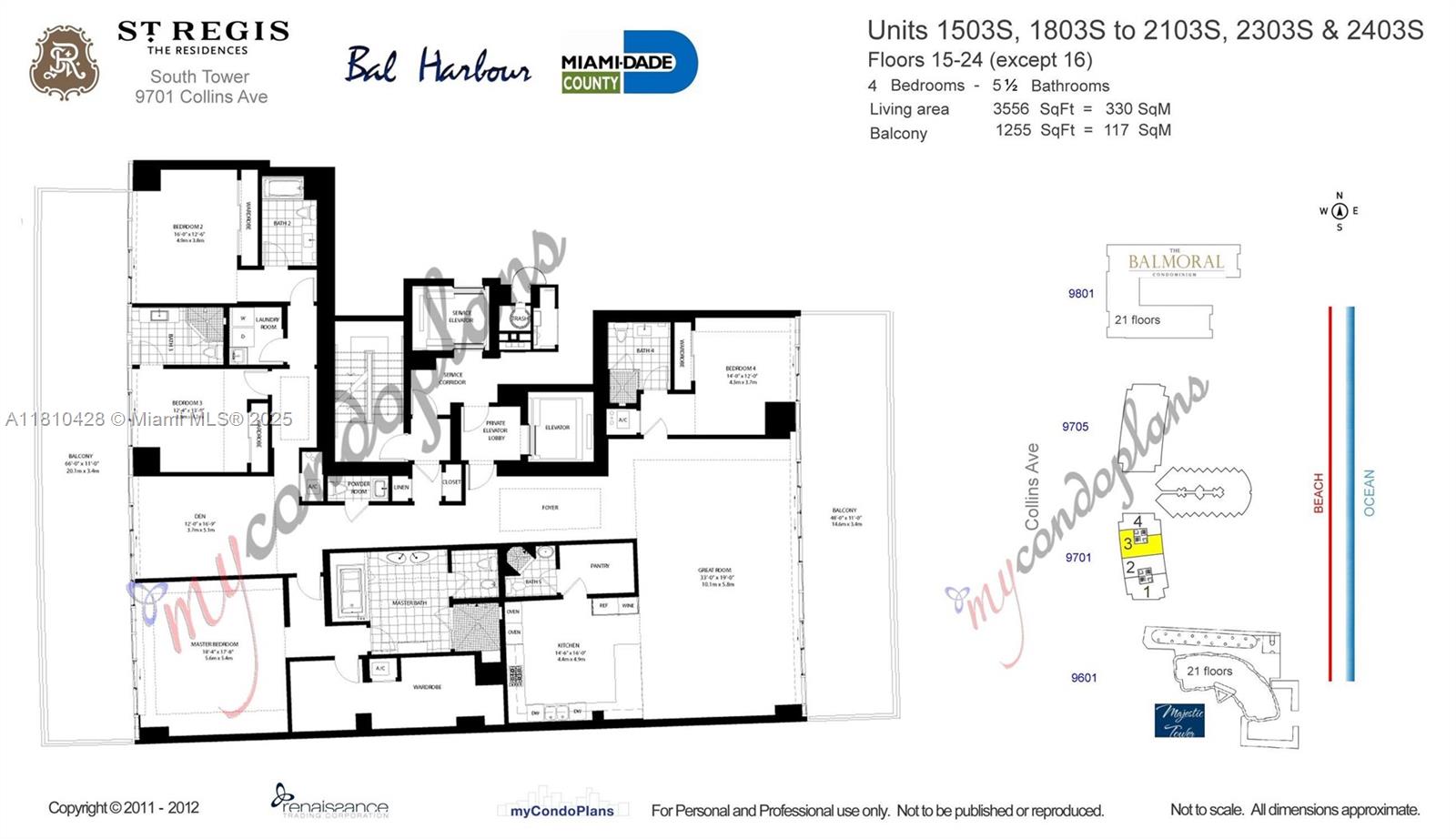 9701 Collins Ave #2403S, Bal Harbour FL 33154
