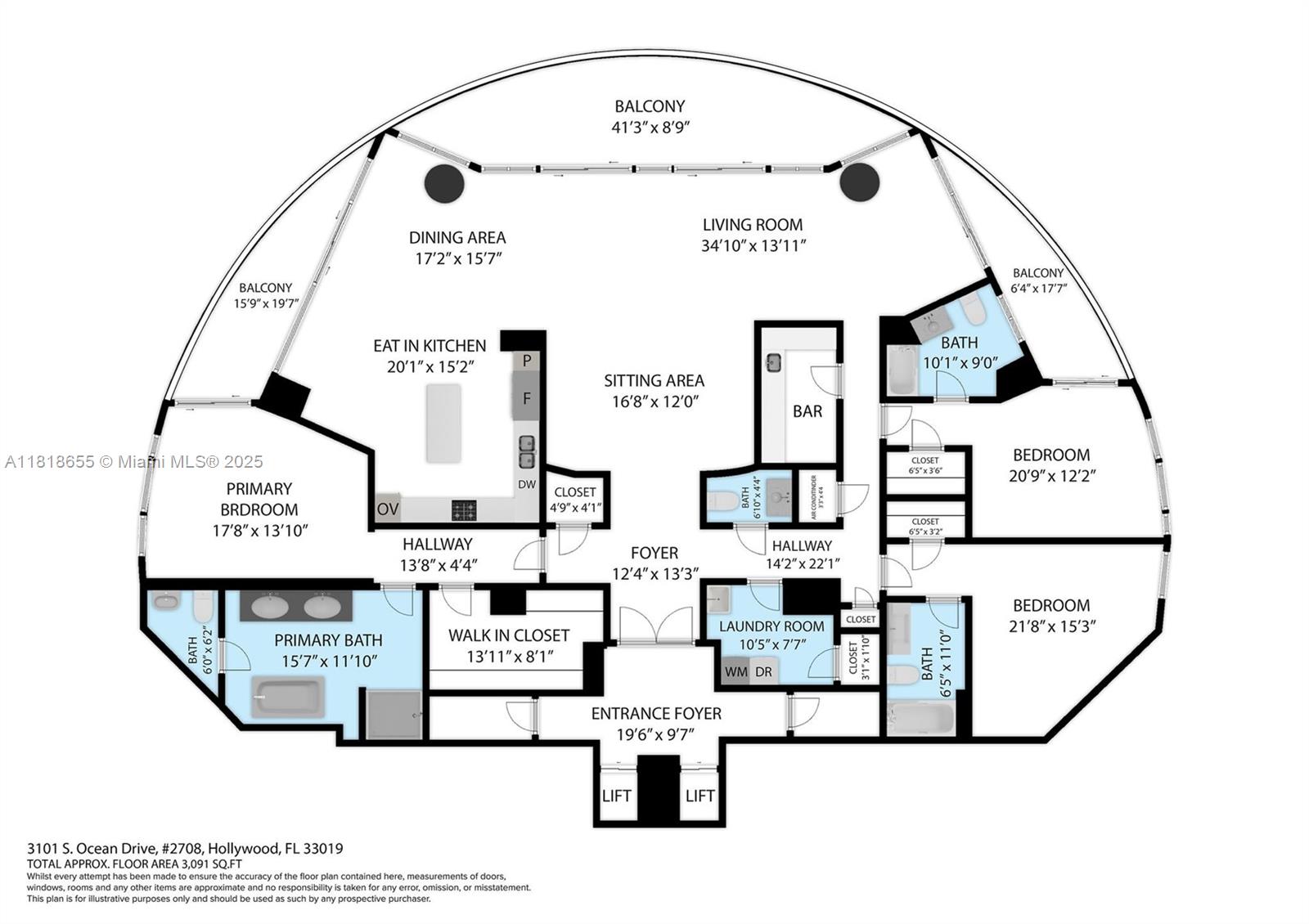 3101 S Ocean Dr #2708, Hollywood FL 33019