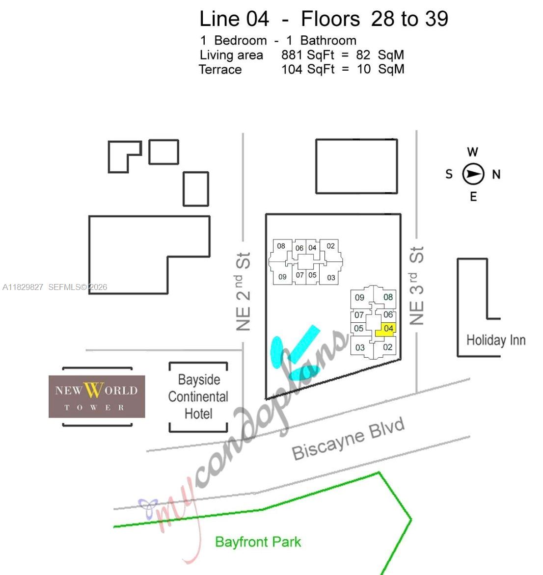 244 Biscayne Blvd #3704, Miami FL 33132