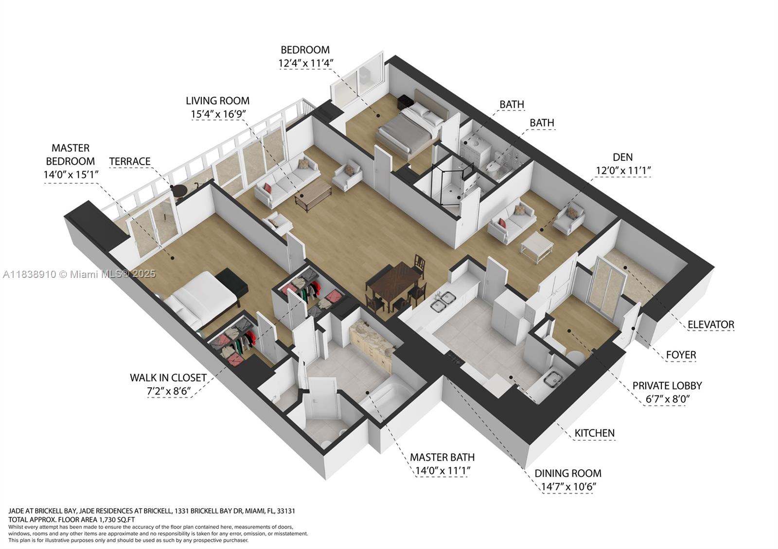 1331 Brickell Bay Dr #2909, Miami FL 33131