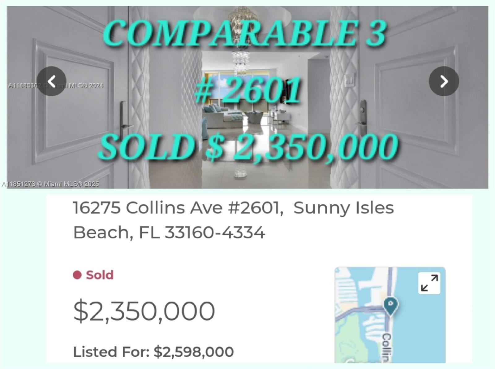 16275 Collins Ave #801, Sunny Isles Beach FL 33160