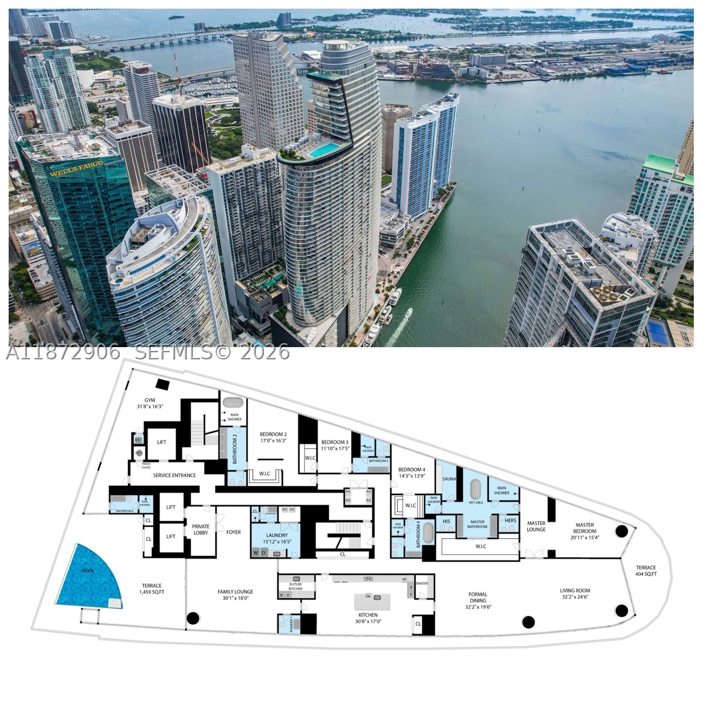 300 Biscayne Blvd Way #PH6001, Miami FL 33131