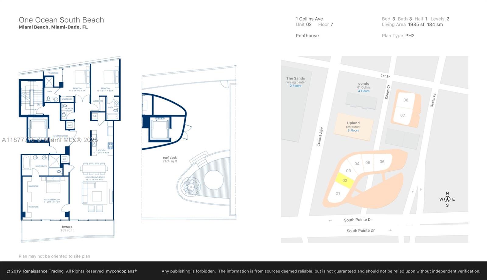 1 Collins Ave #PH702, Miami Beach FL 33139