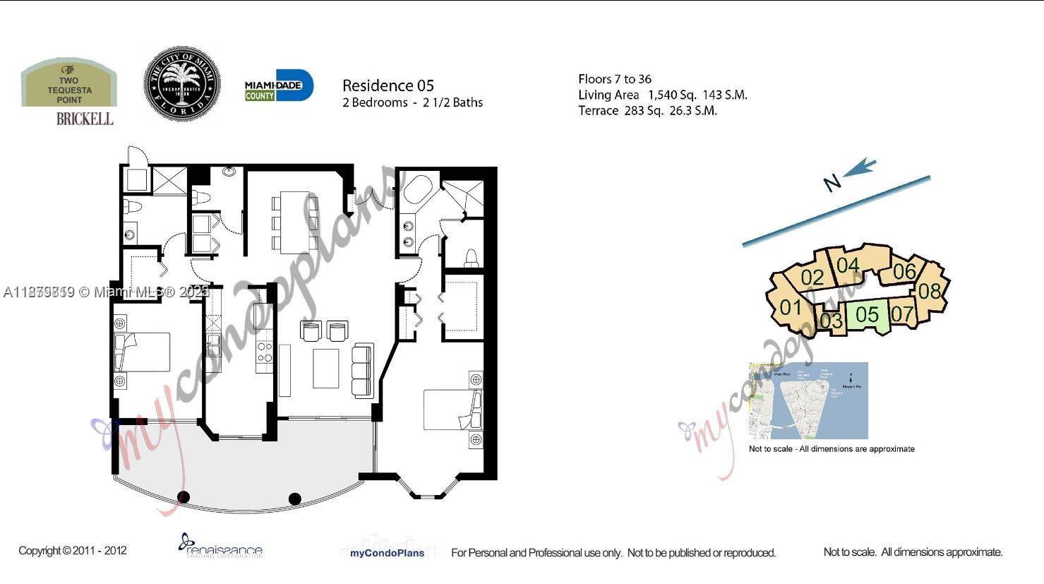 808 Brickell Key Dr #3105, Miami FL 33131