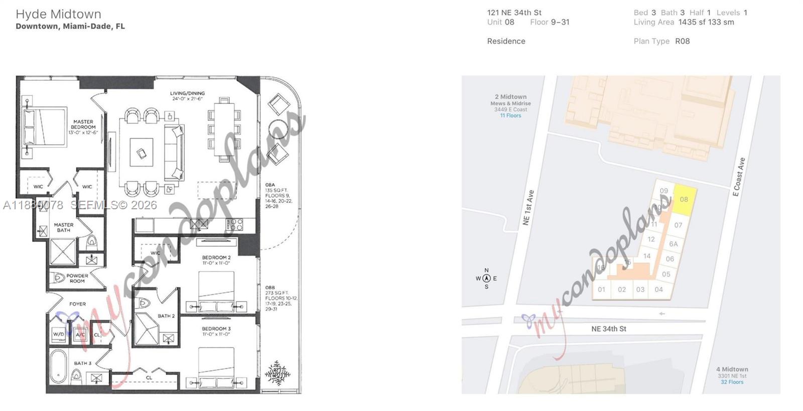 121 NE 34th St #2408, Miami FL 33137