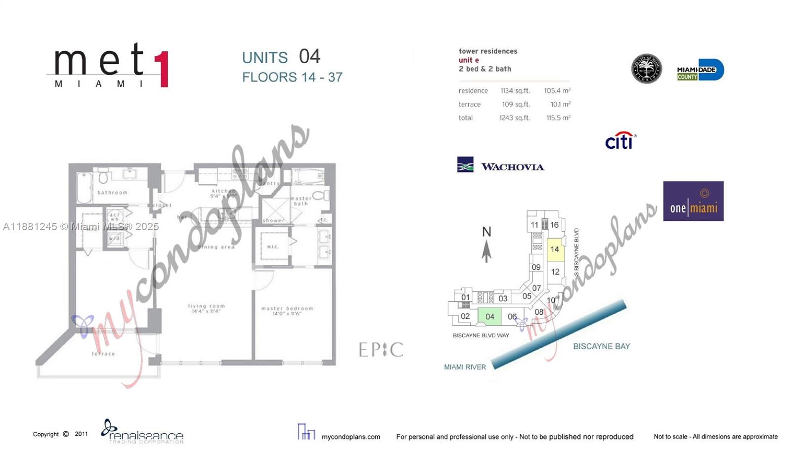 300 S Biscayne Blvd #T-2104, Miami FL 33131