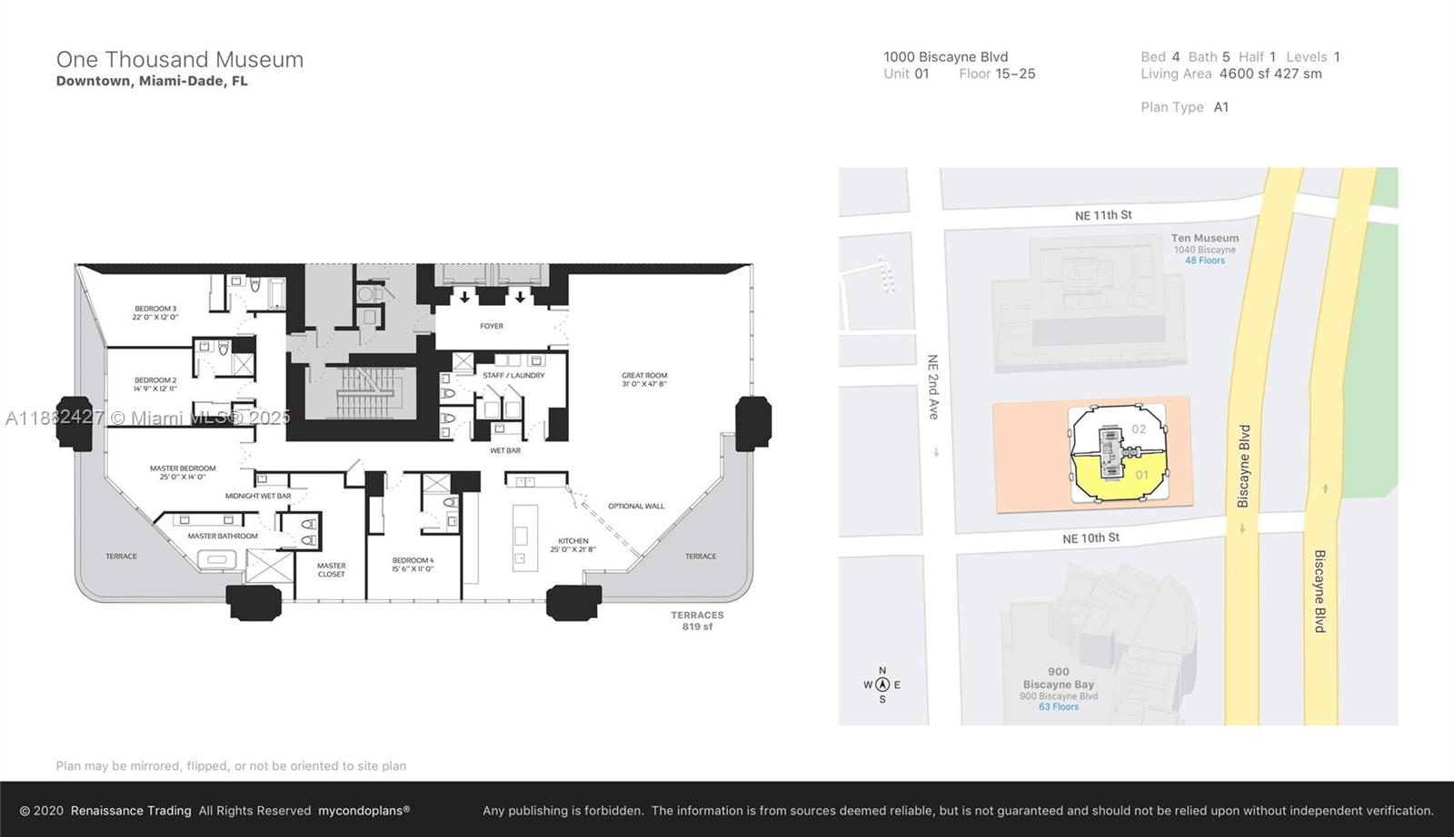 1000 Biscayne Blvd #1901, Miami FL 33132