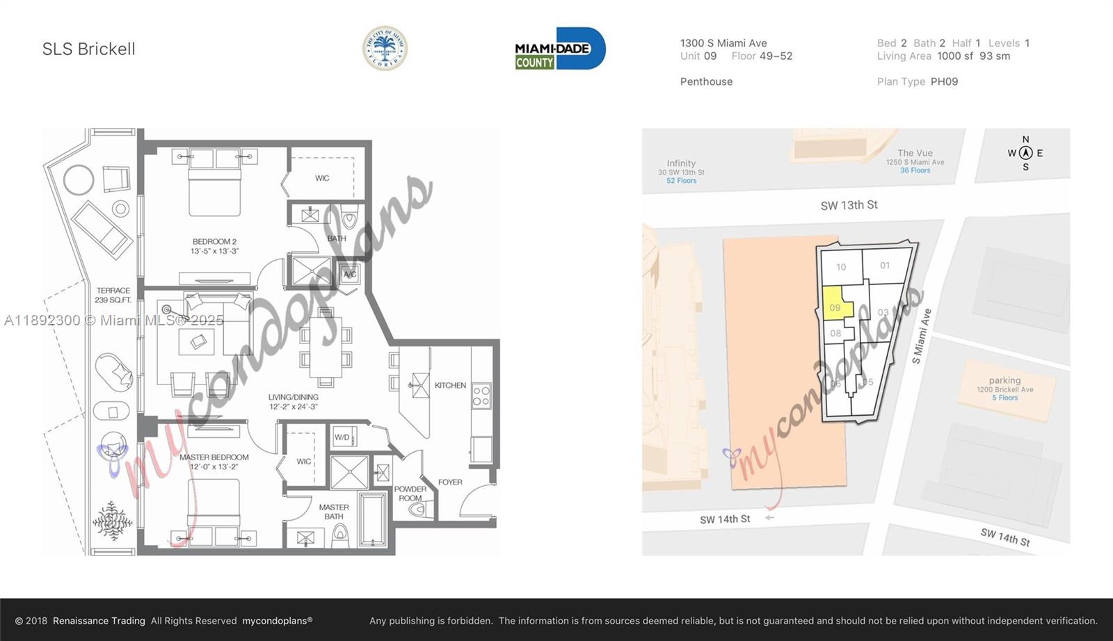 1300 S Miami Ave #PH5209, Miami FL 33130