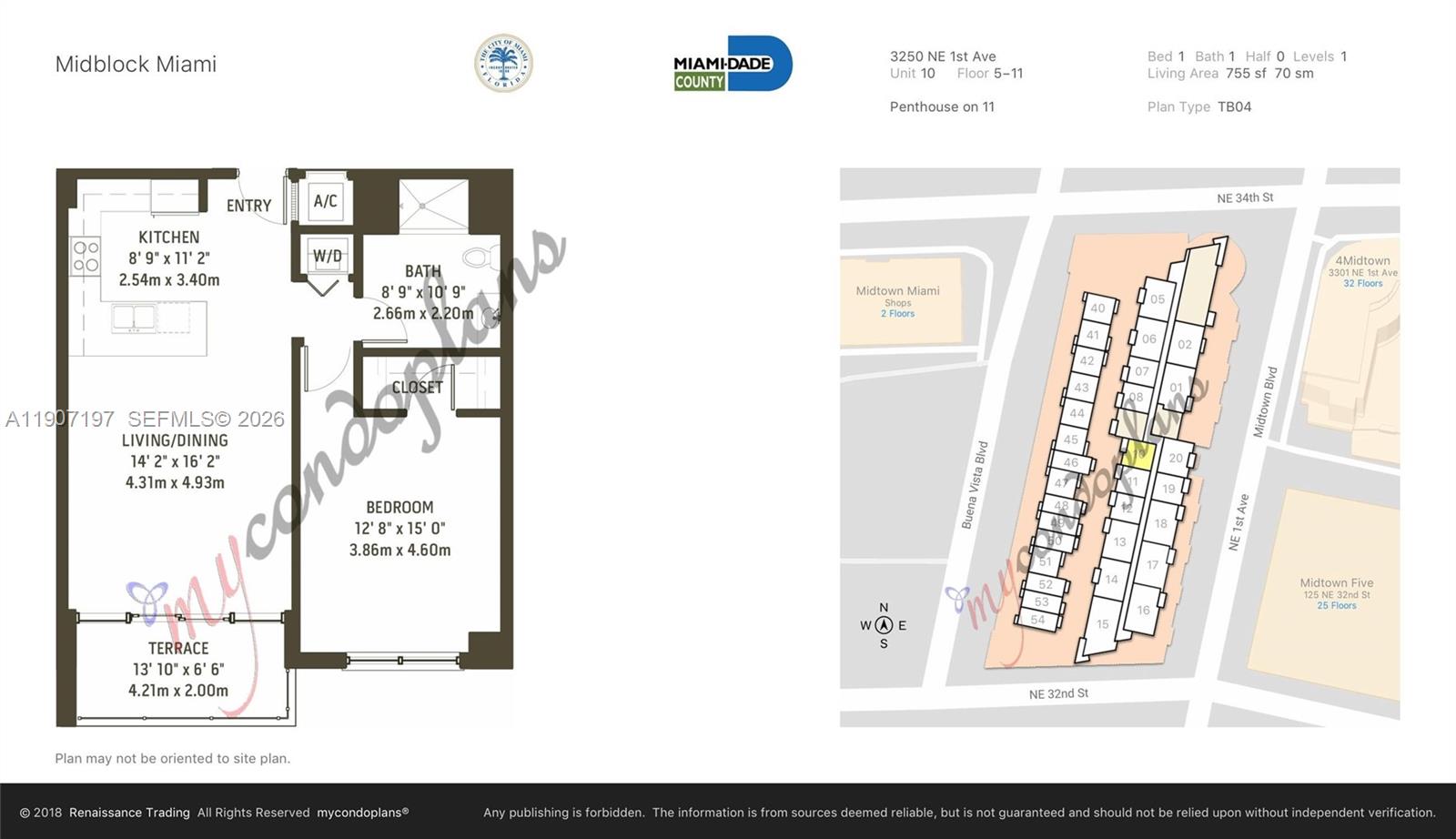 3250 NE 1st Ave #910, Miami FL 33137