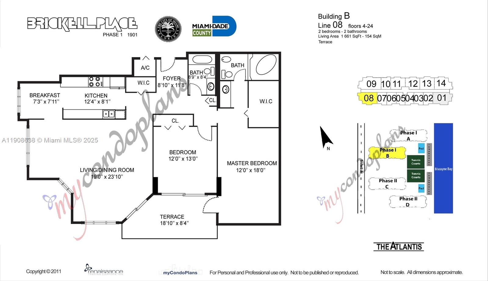 1901 Brickell Ave #B1408, Miami FL 33129