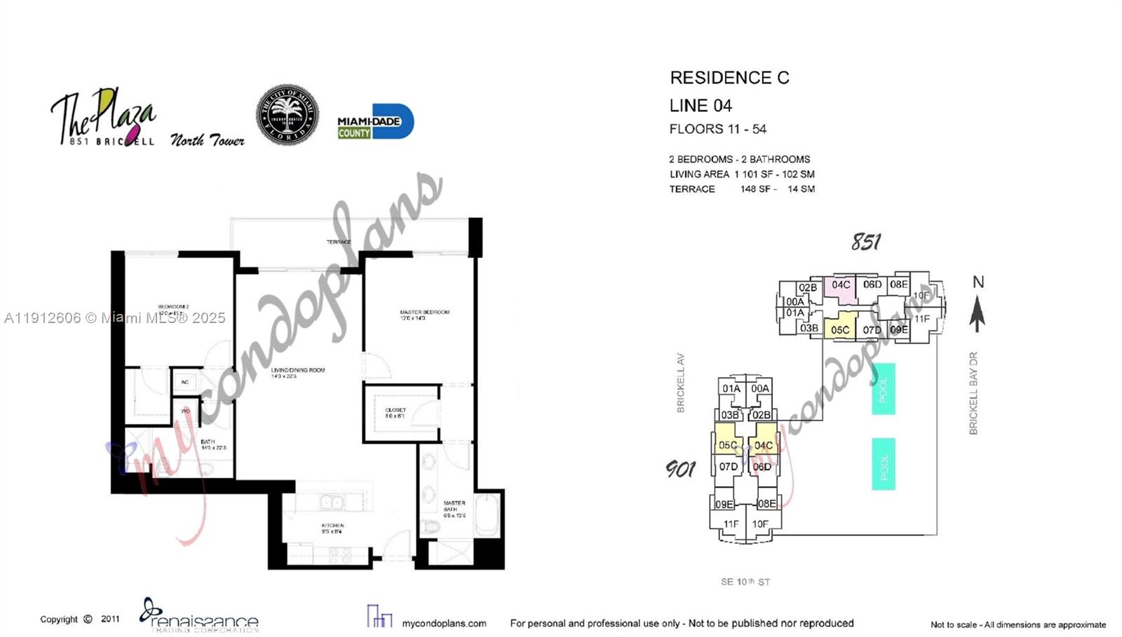 950 Brickell Bay Dr #5404, Miami FL 33131