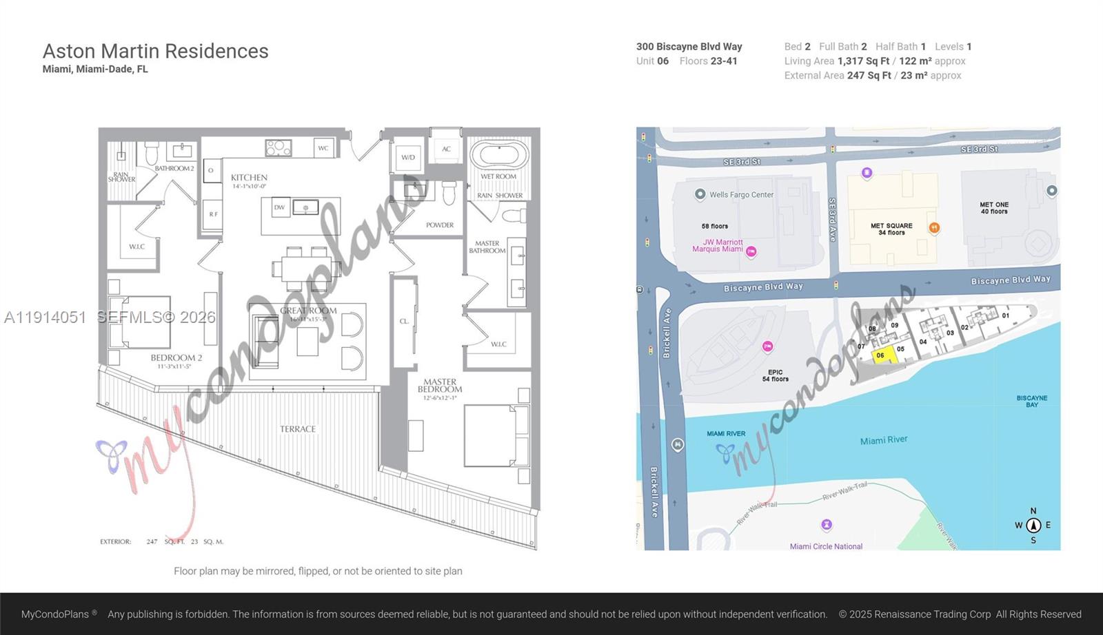 300 Biscayne Boulevard Way #3506W, Miami FL 33131