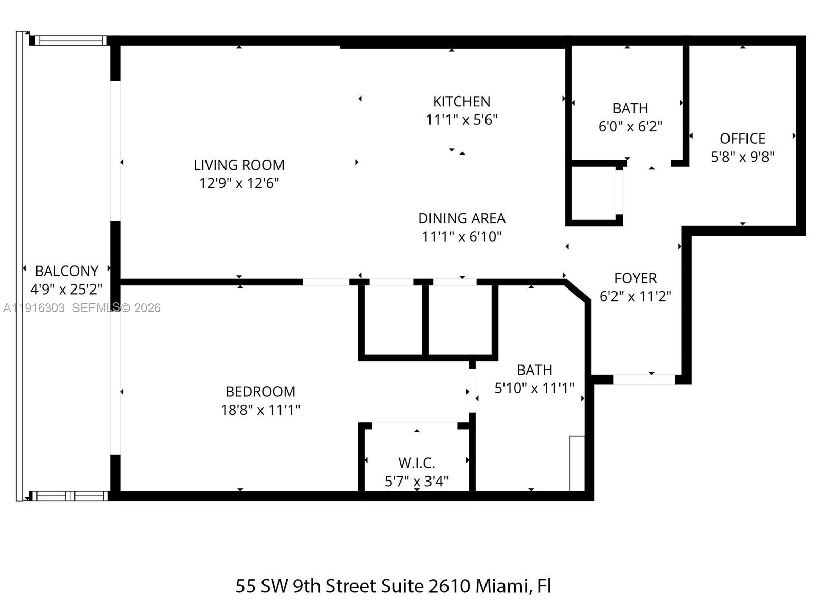 55 SW 9th St #2610, Miami FL 33130