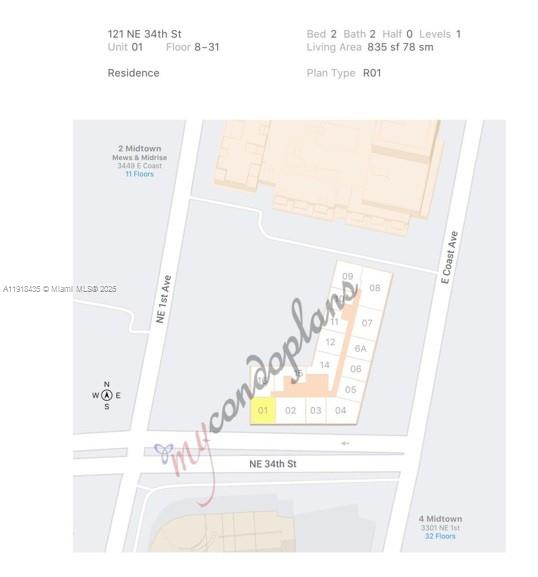 121 NE 34th St #1001, Miami FL 33137