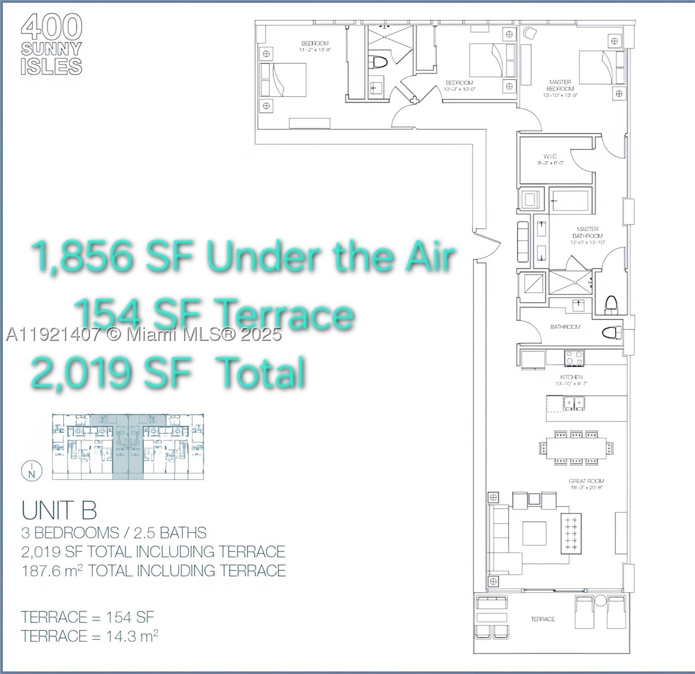 400 Sunny Isles Blvd (2 Parkings) #1519, Sunny Isles Beach FL 33160