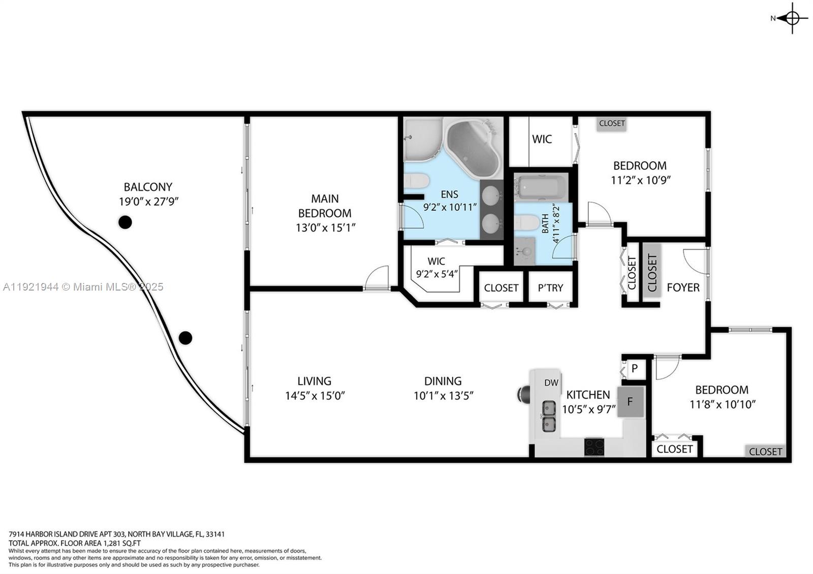 7914 Harbor Island Dr #303, North Bay Village FL 33141