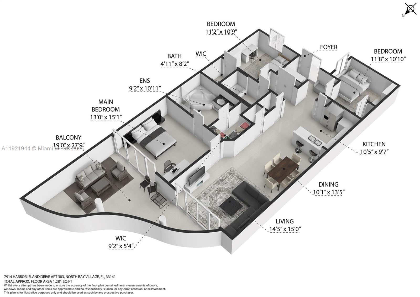 7914 Harbor Island Dr #303, North Bay Village FL 33141