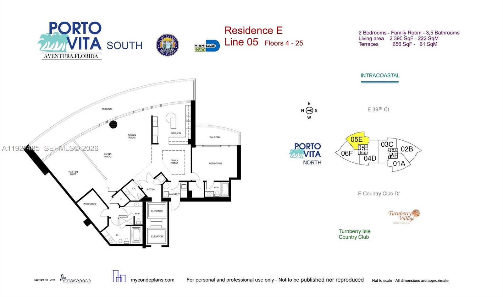 19955 NE 38th Ct #2205, Aventura FL 33180