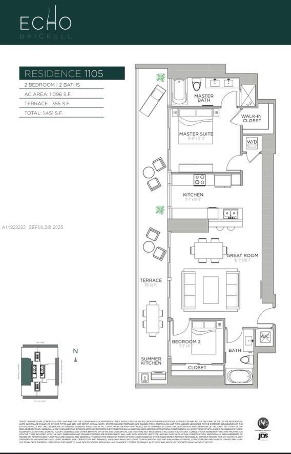 1451 Brickell Ave #1105, Miami FL 33131