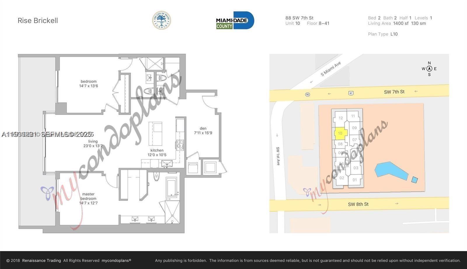 88 SW 7th St #1710, Miami FL 33130
