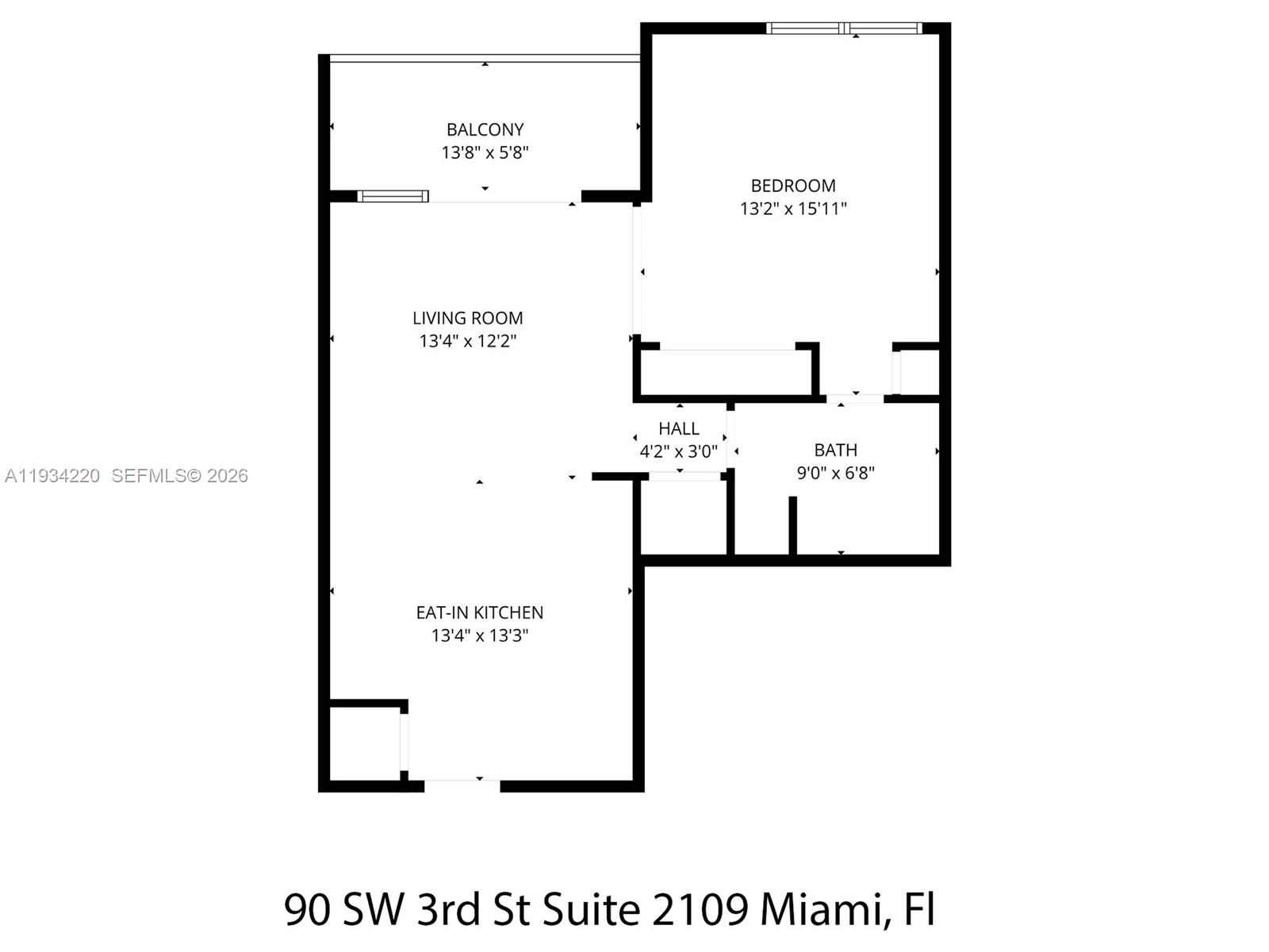 90 SW 3rd St #2109, Miami FL 33130