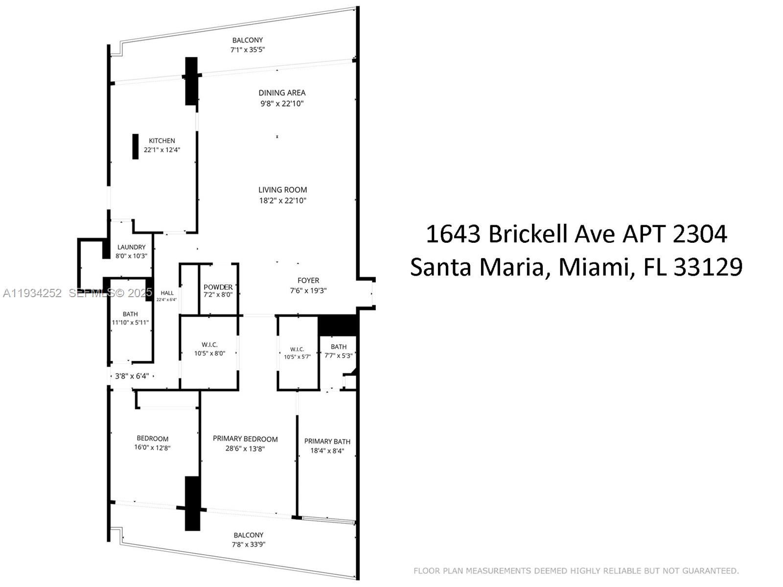 1643 Brickell Ave #2304, Miami FL 33129