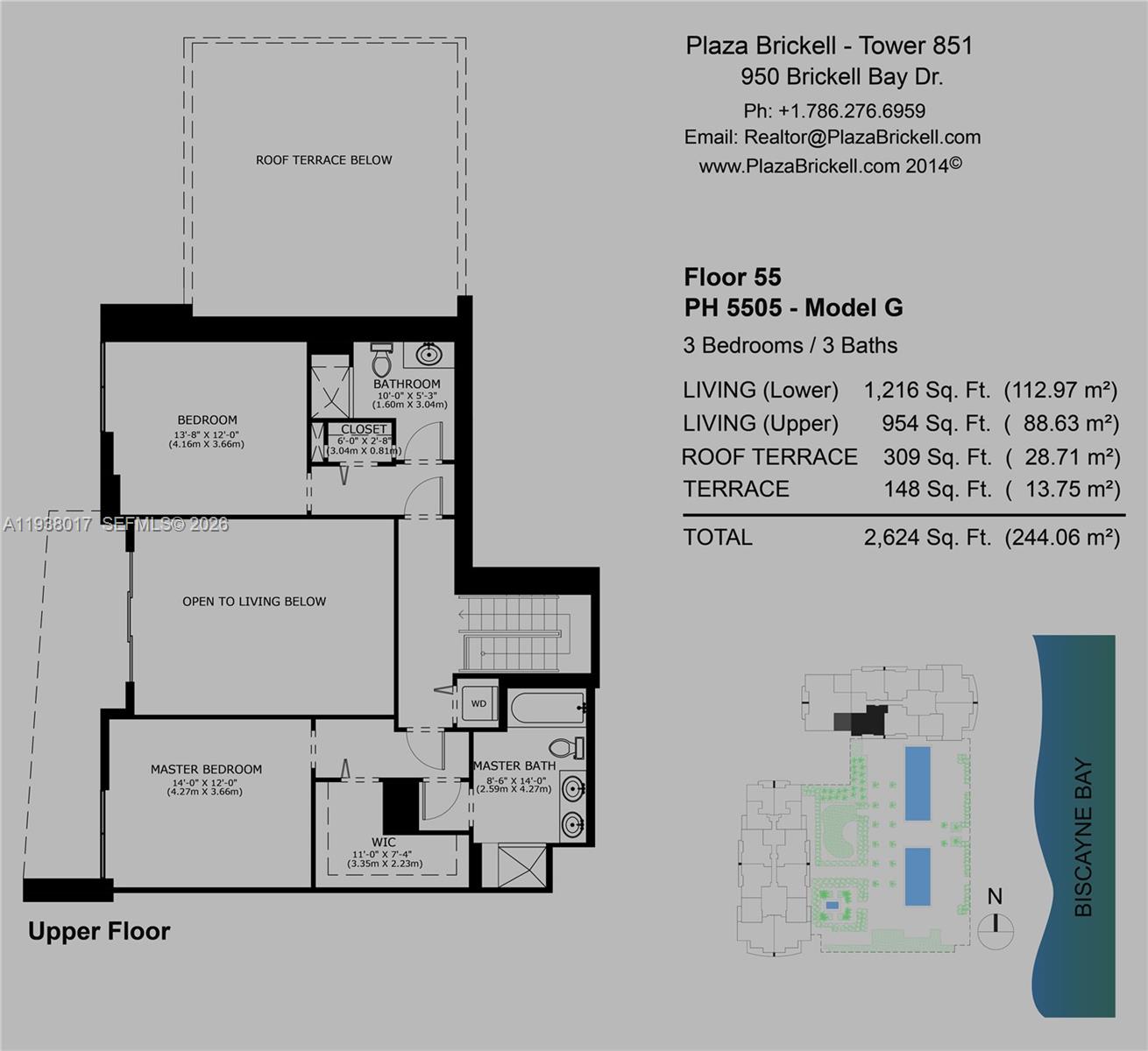950 BRICKELL BAY DRIVE #5505, Miami FL 33131