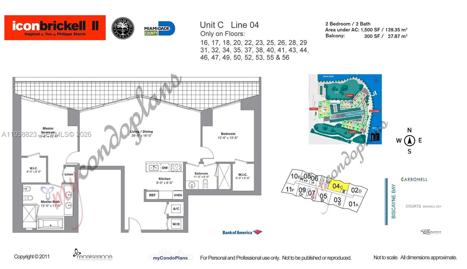 495 Brickell Ave #2204, Miami FL 33131