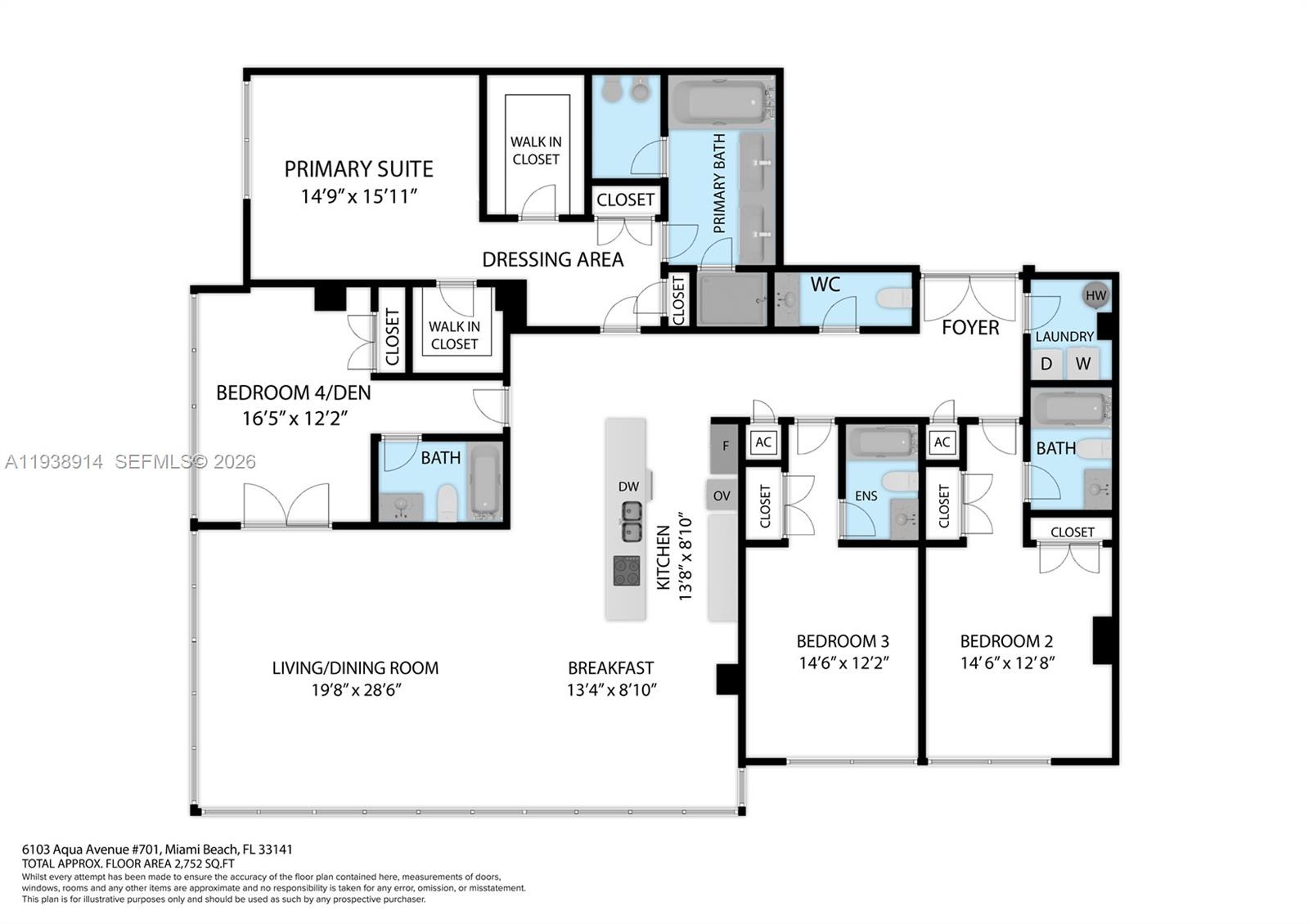 6103 Aqua Ave #701, Miami Beach FL 33141