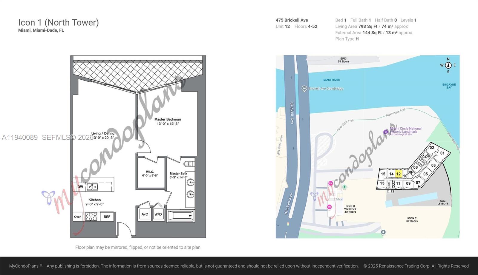 475 BRICKELL AV #812, Miami FL 33131