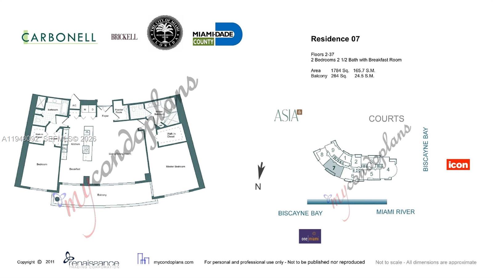 901 Brickell Key Blvd #3407, Miami FL 33131