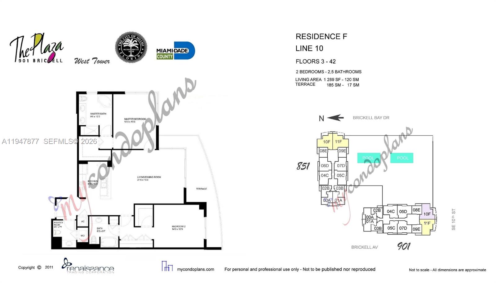951 Brickell Ave #1110, Miami FL 33131