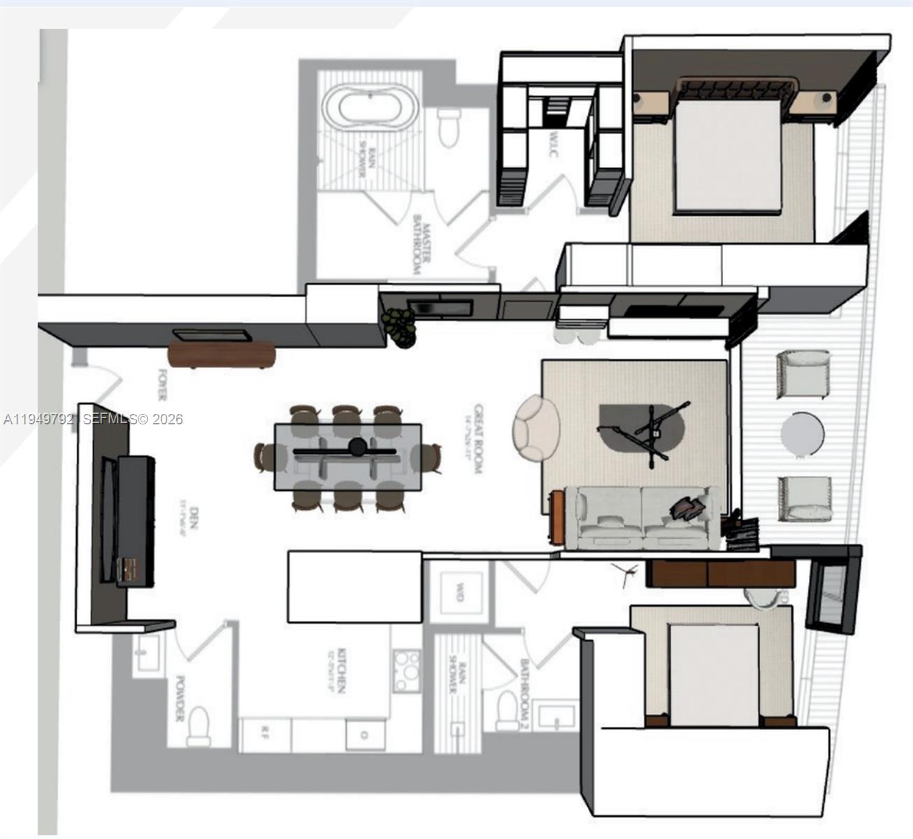 300 N Biscayne Boulevard Way #4809W, Miami FL 33131