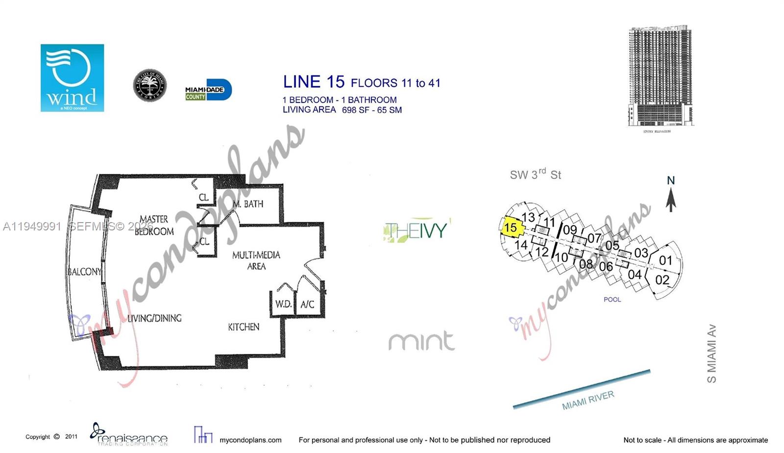 350 S Miami Ave #2215, Miami FL 33130