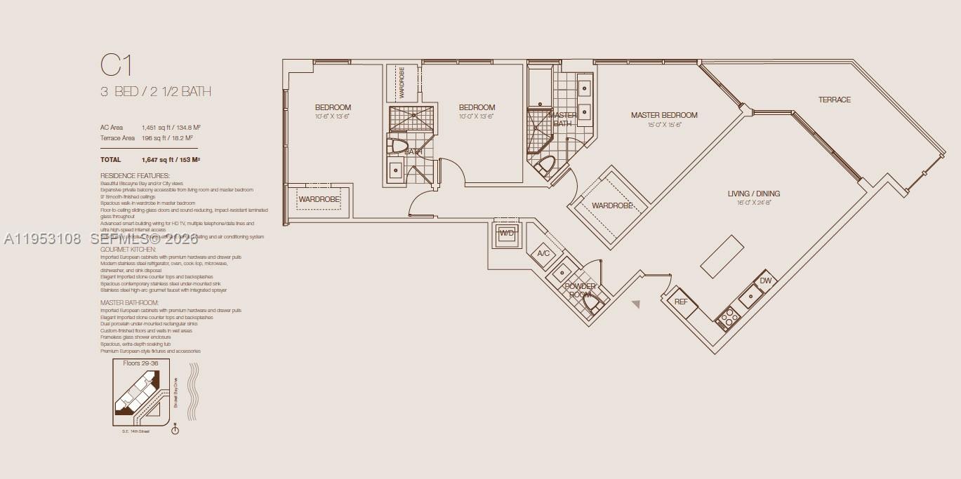 1300 Brickell Bay Dr #3302, Miami FL 33131