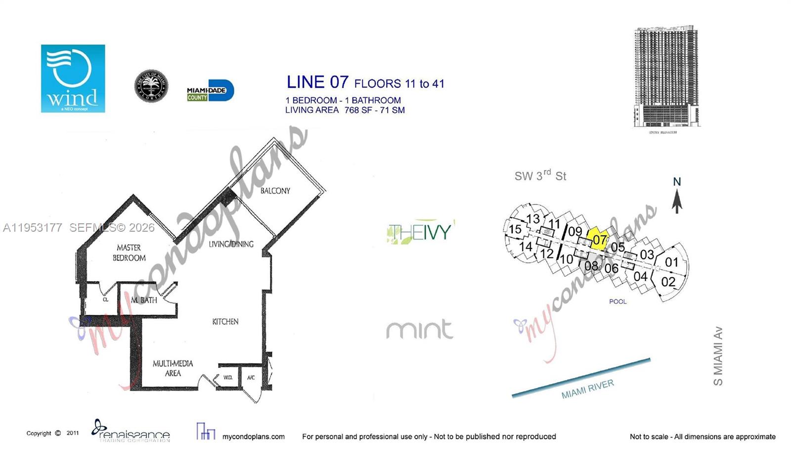 350 S Miami Ave #1907, Miami FL 33130