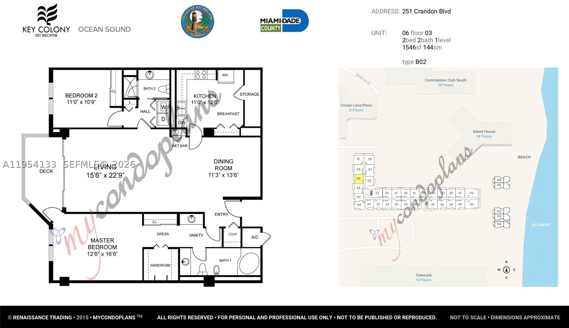 251 Crandon Blvd #306, Key Biscayne FL 33149