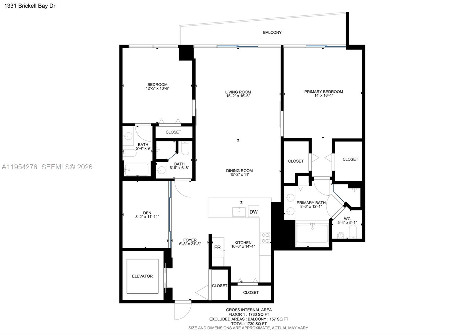 1331 Brickell Bay Dr #1703, Miami FL 33131