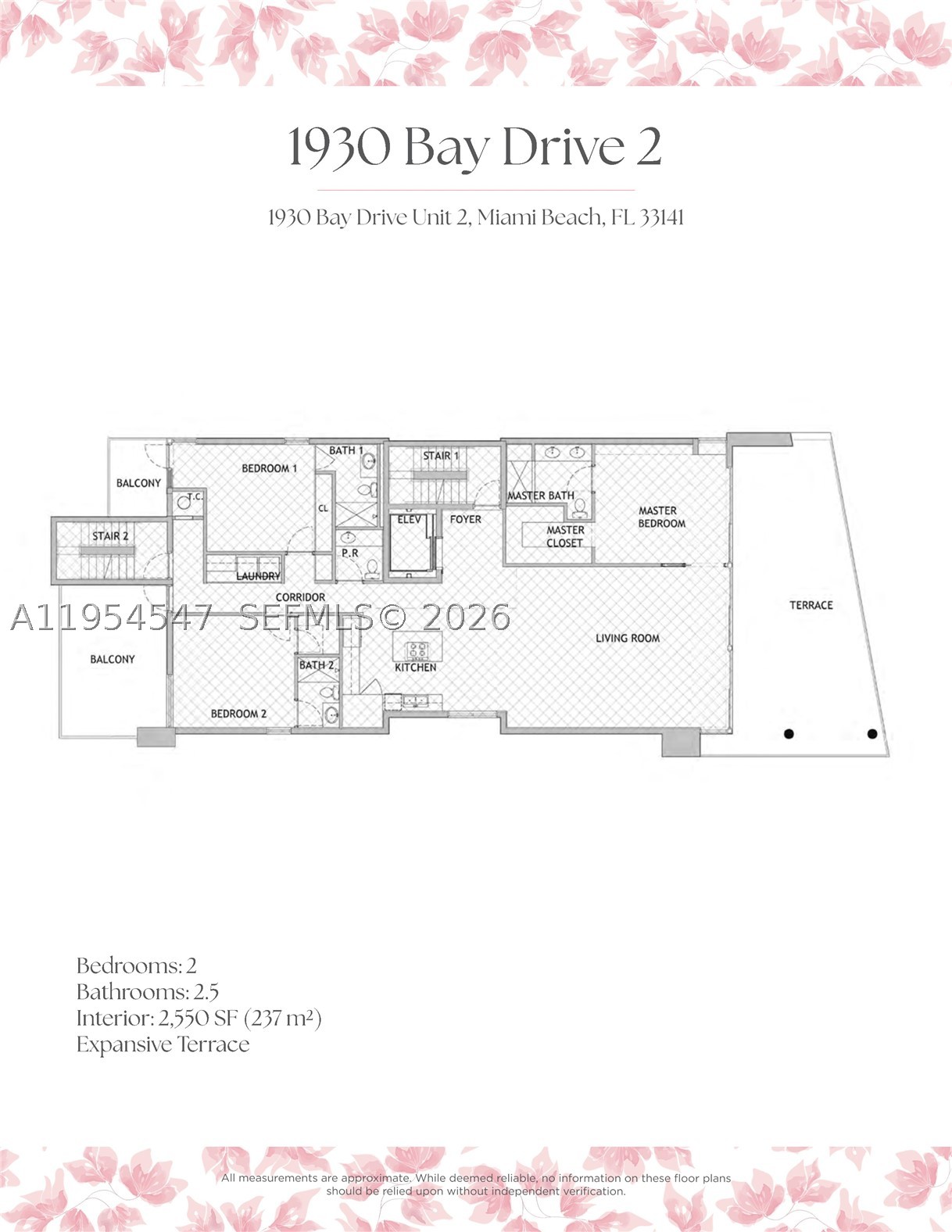 1930 Bay Dr Second Level Un #1, Miami Beach FL 33141