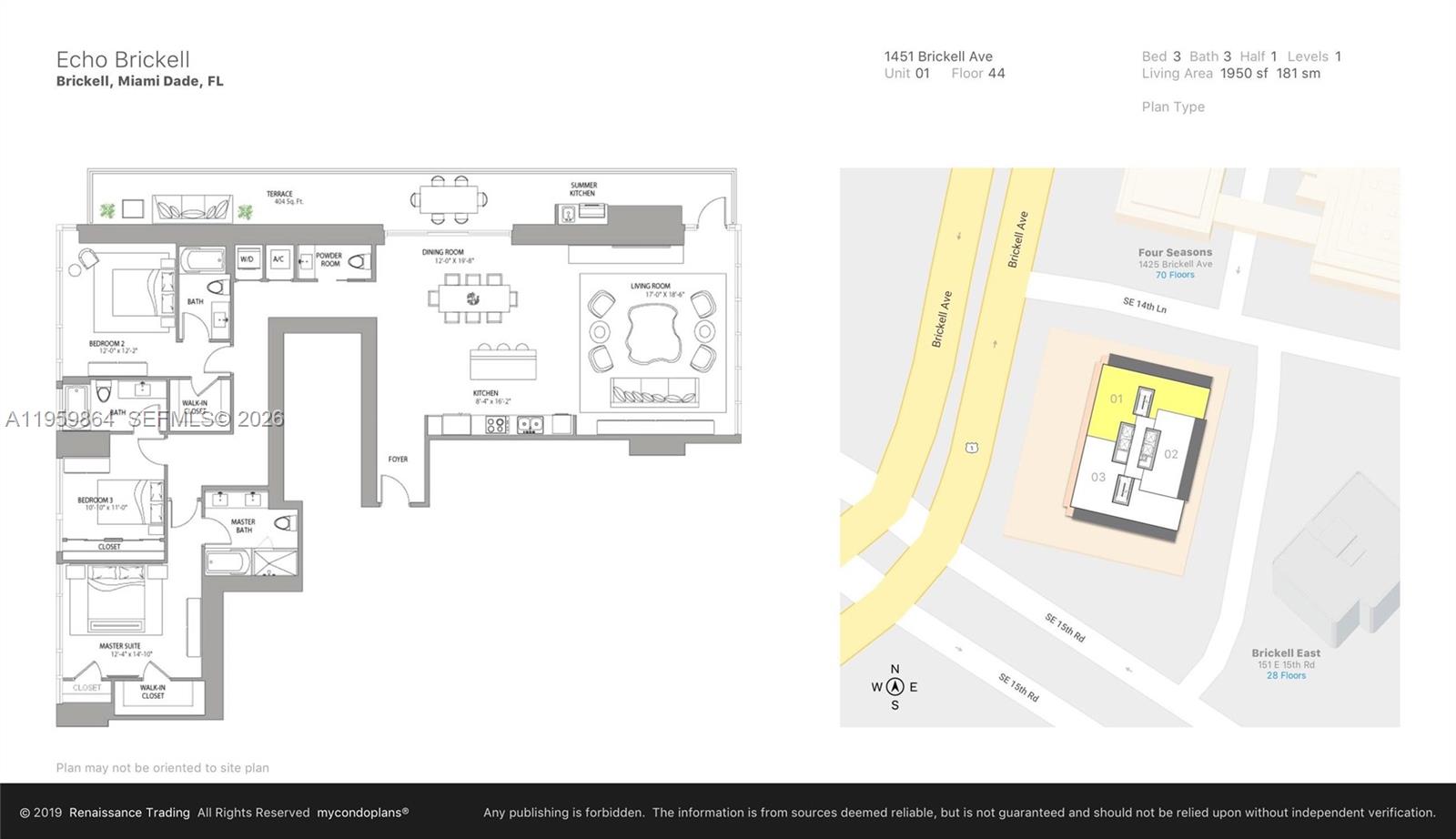 1451 Brickell Ave #4401, Miami FL 33131