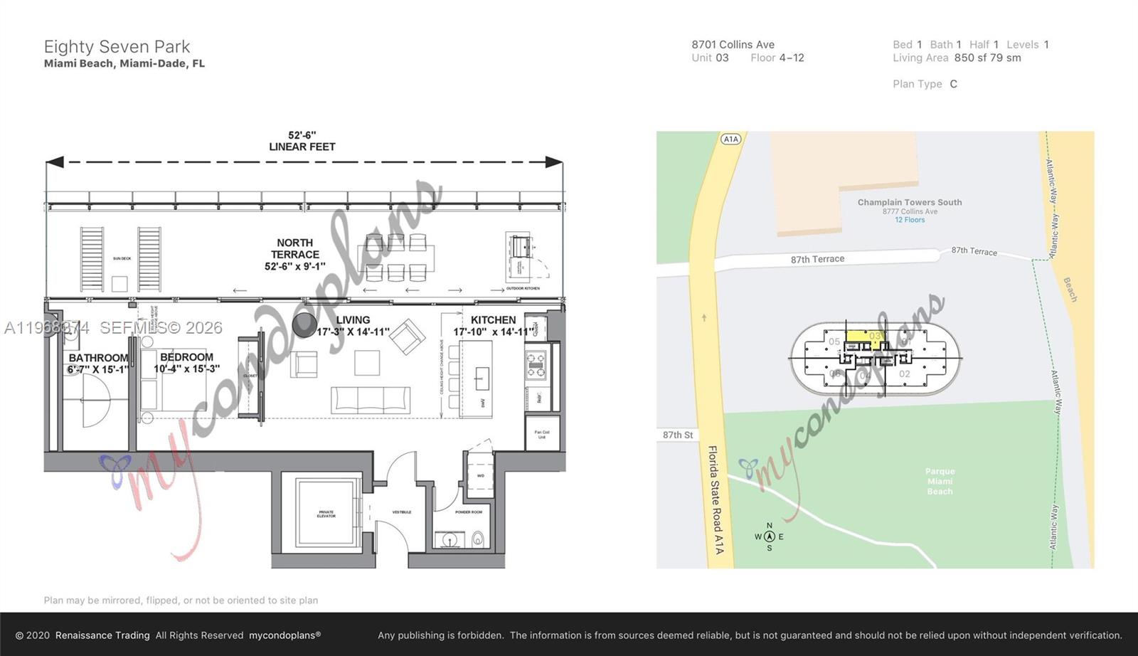 8701 Collins Ave #803, Miami Beach FL 33154