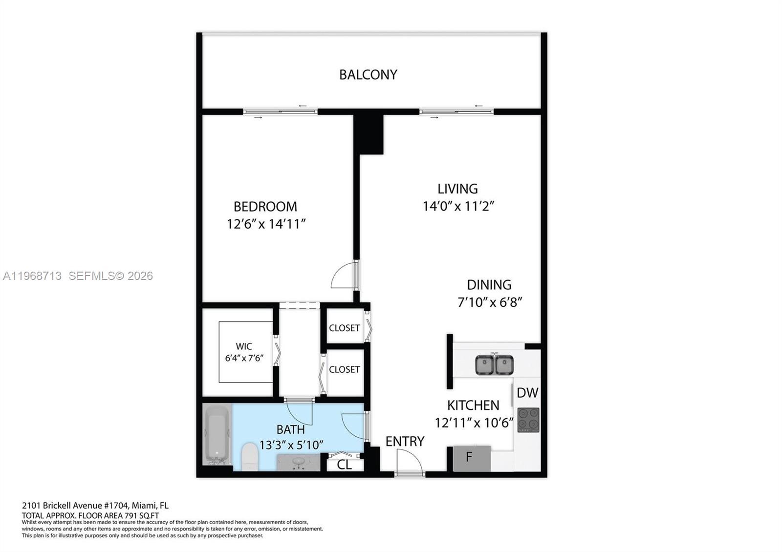 2101 Brickell Ave #1704, Miami FL 33129