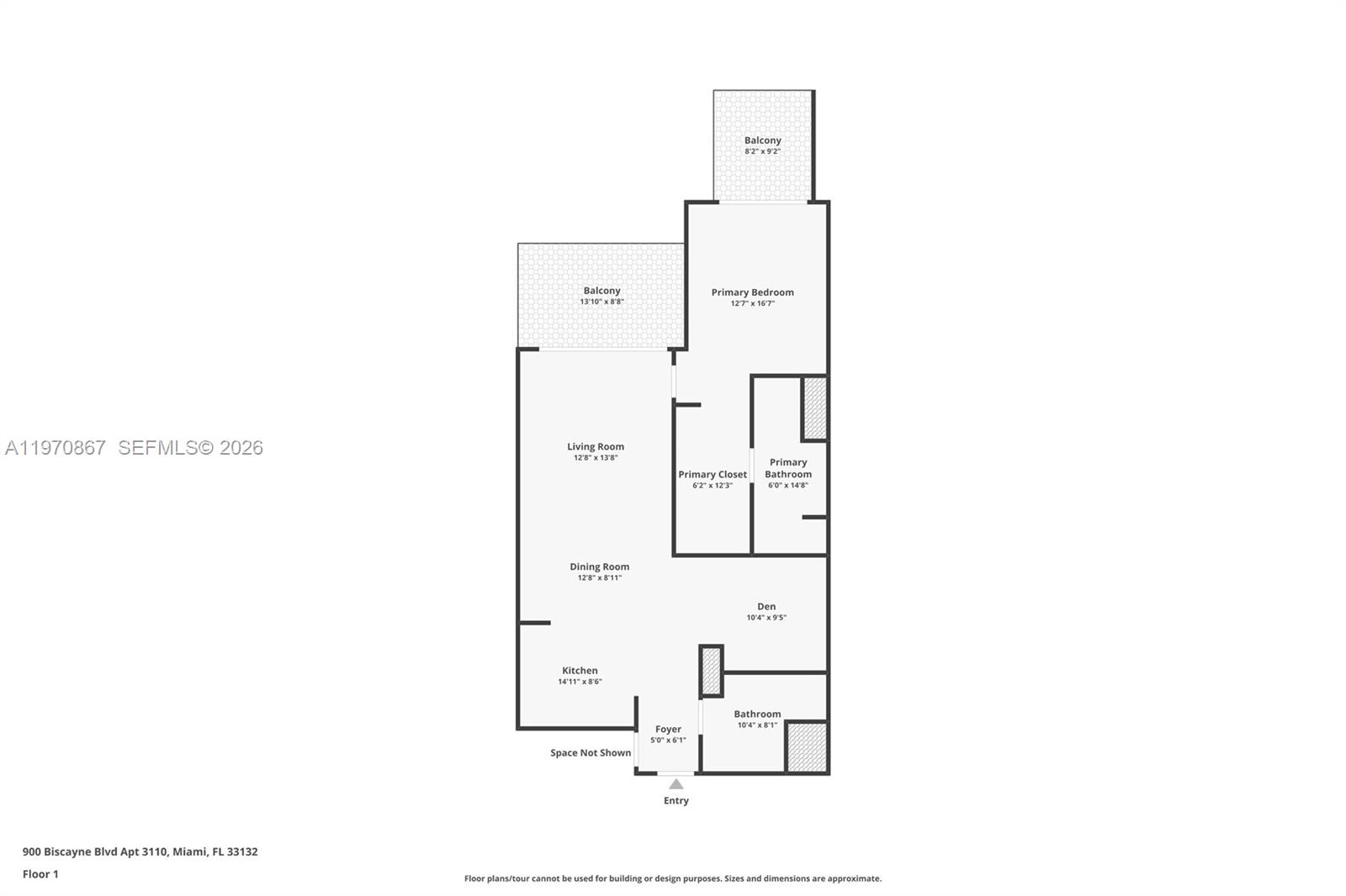 900 Biscayne Blvd #3110, Miami FL 33132