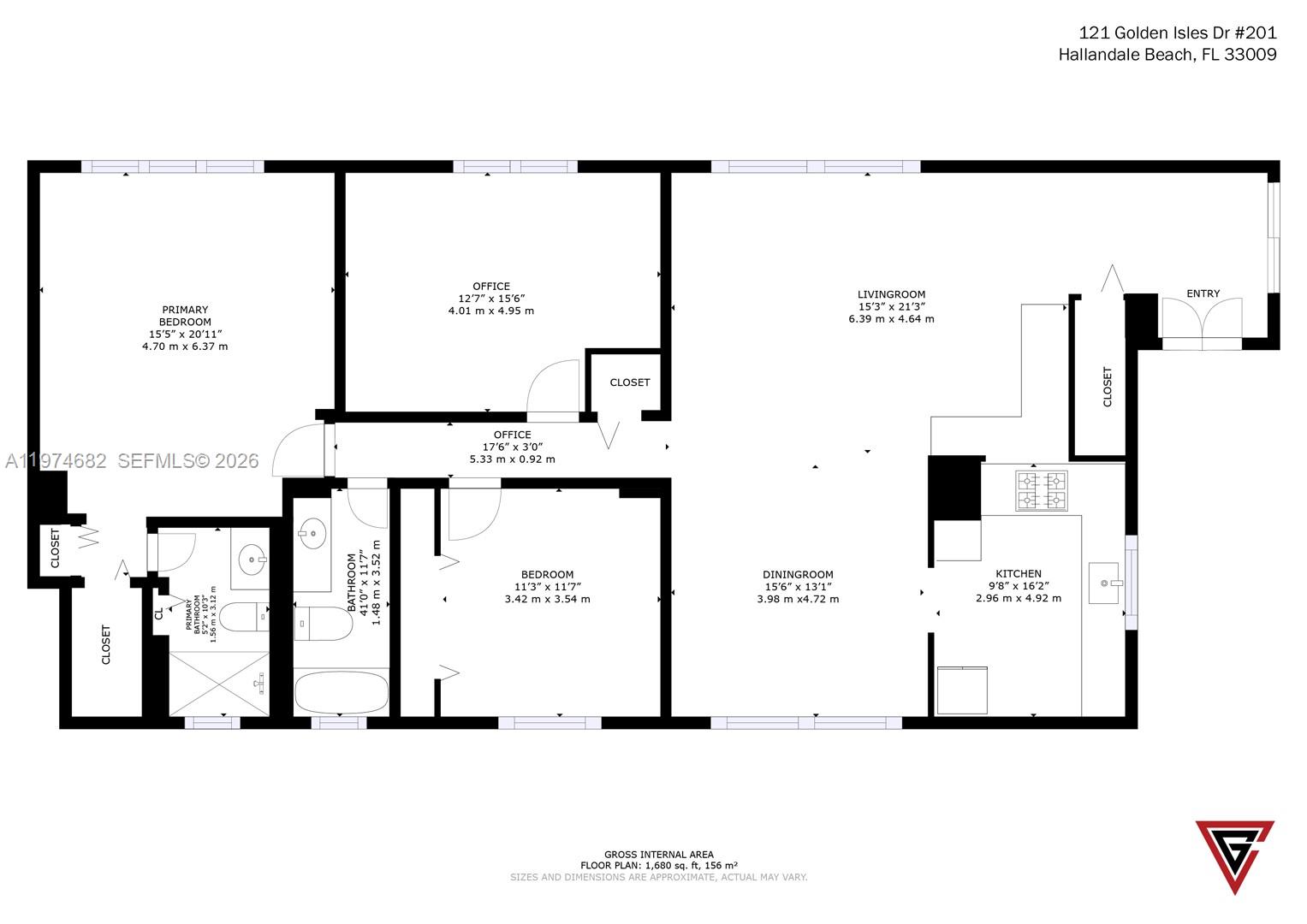 121 Golden Isles Dr #201, Hallandale Beach FL 33009