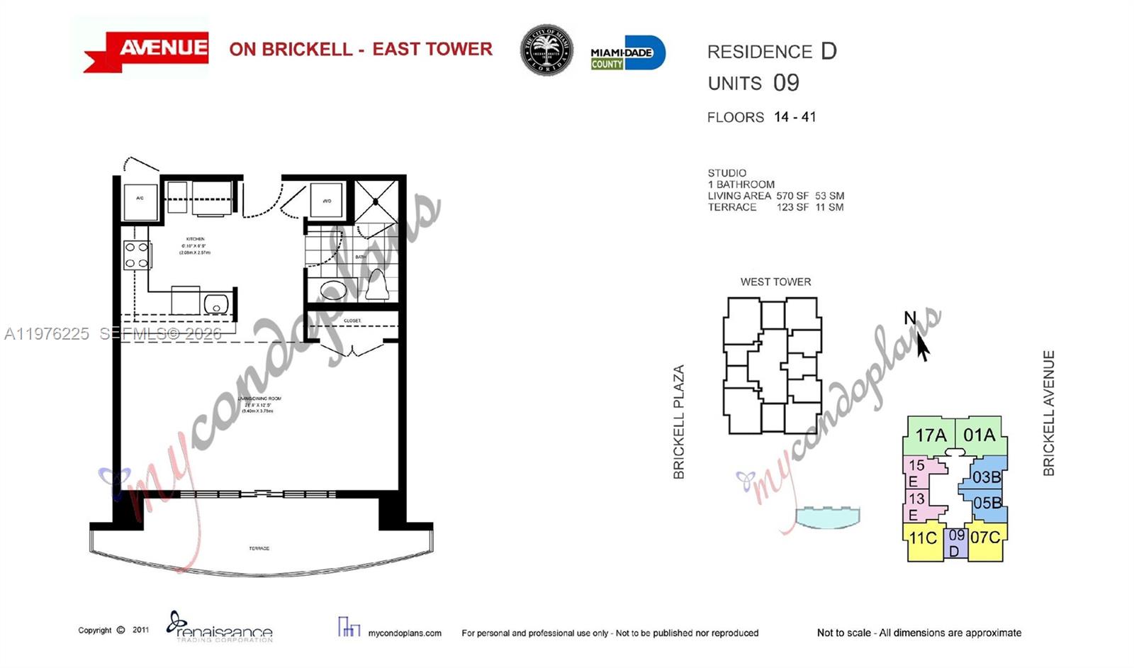 1060 S Brickell Ave #1709, Miami FL 33131
